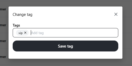 Customer tagging