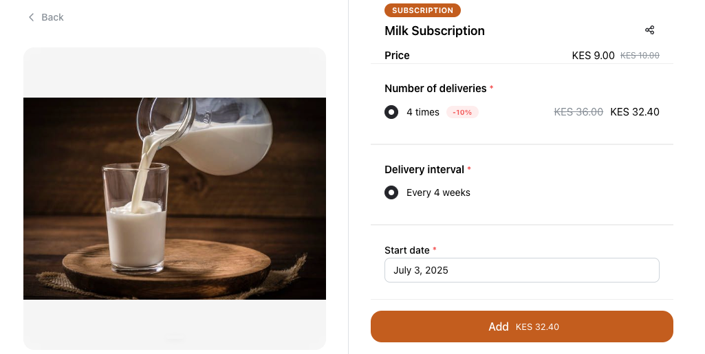 Subscription Products and Orders