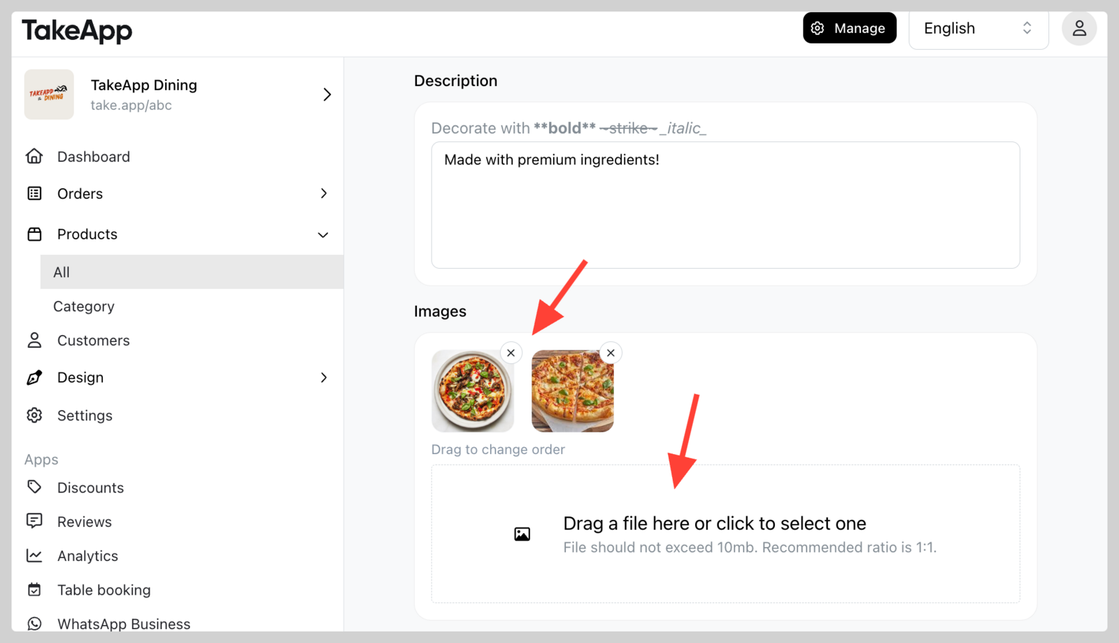Product images