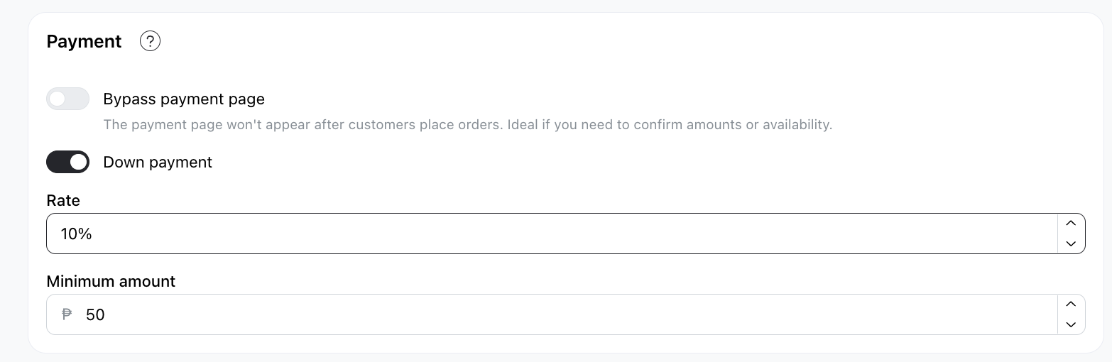 Down Payments