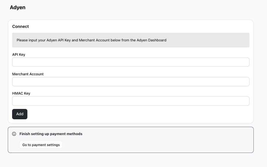 Adyen Automated Payment Method