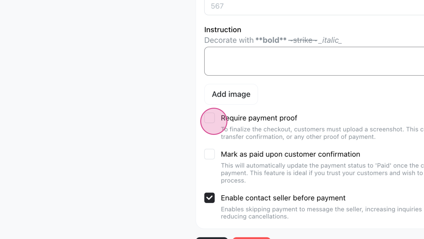 Add payment methods