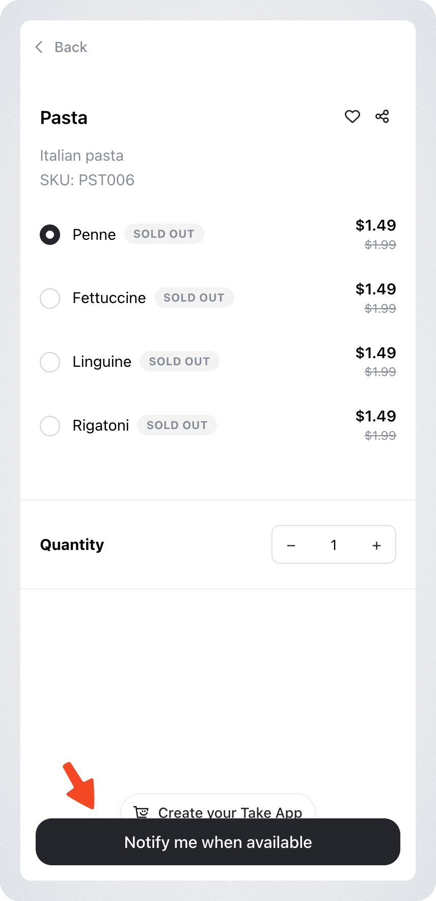 Back in Stock notifications