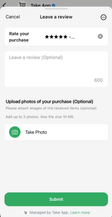Request Review in WhatsApp