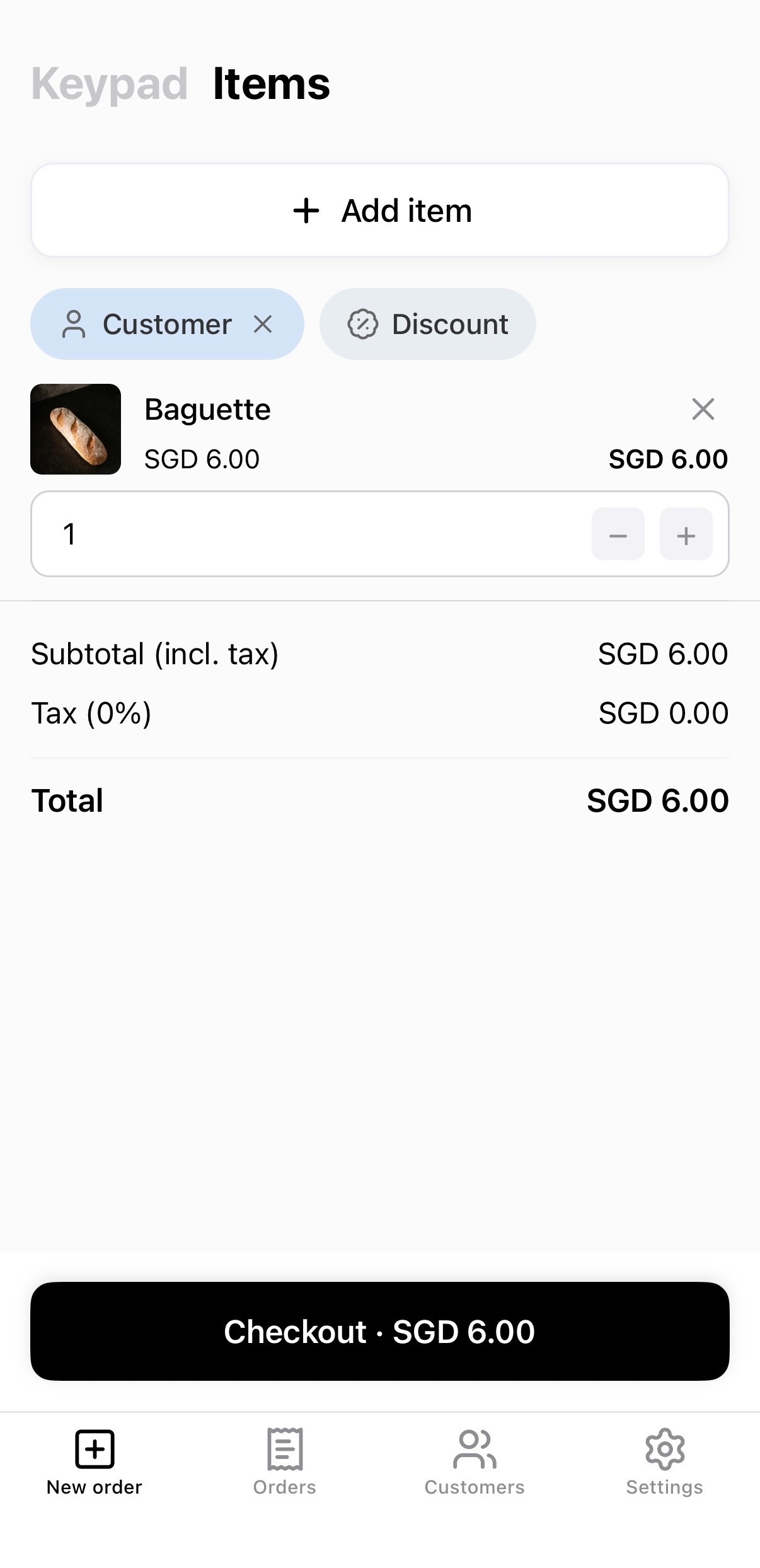 Create orders - Mobile POS App