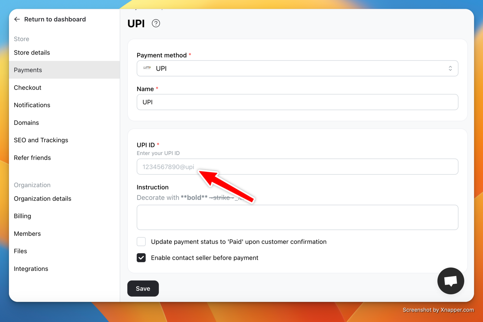 UPI payment