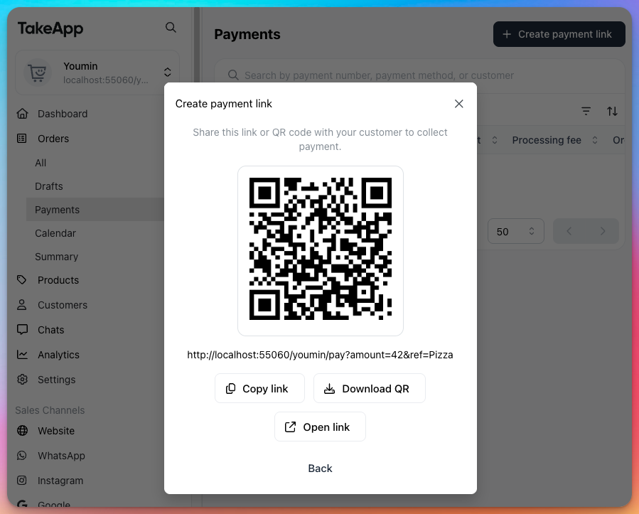Create a payment link