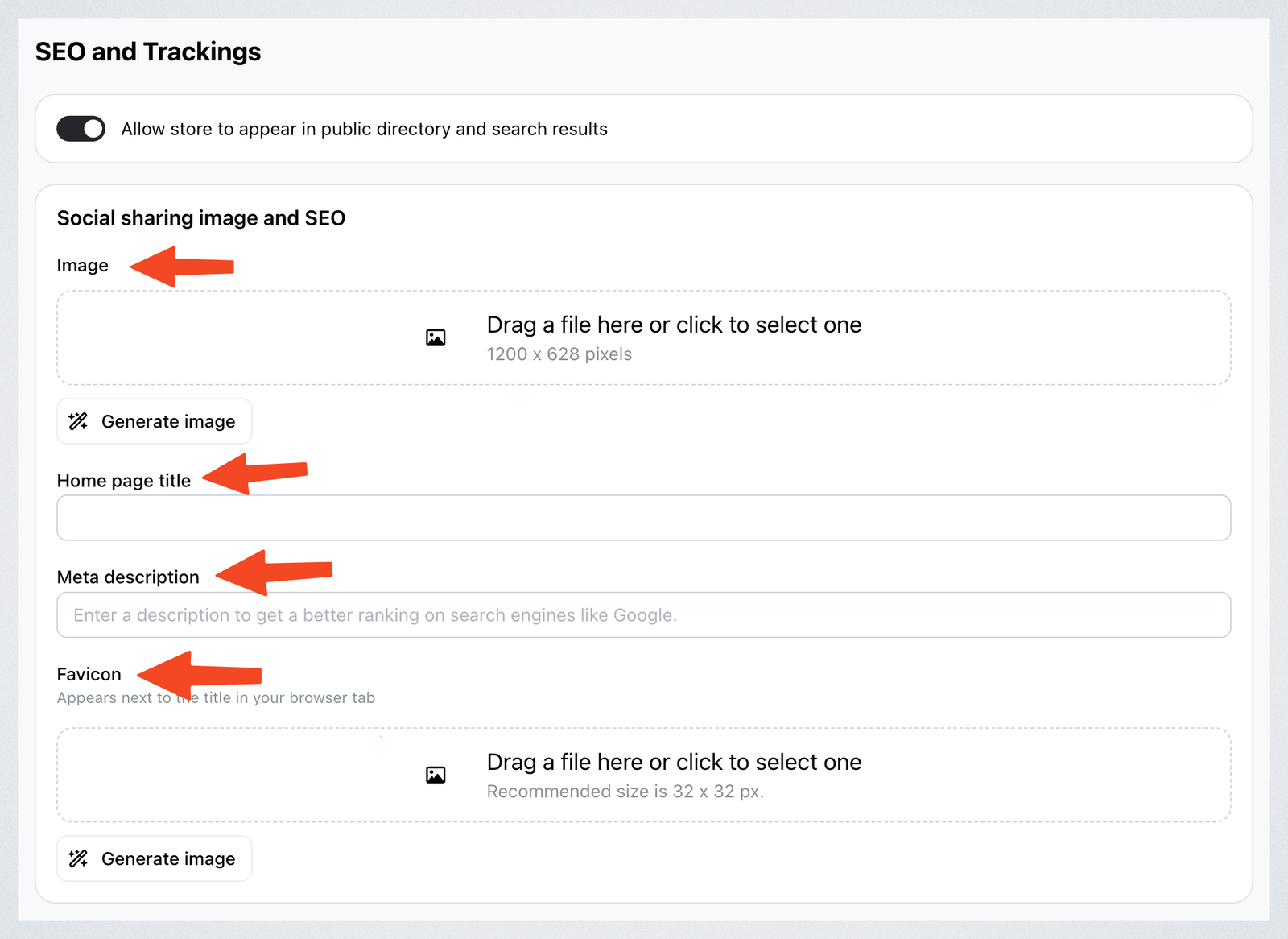 SEO and Trackings