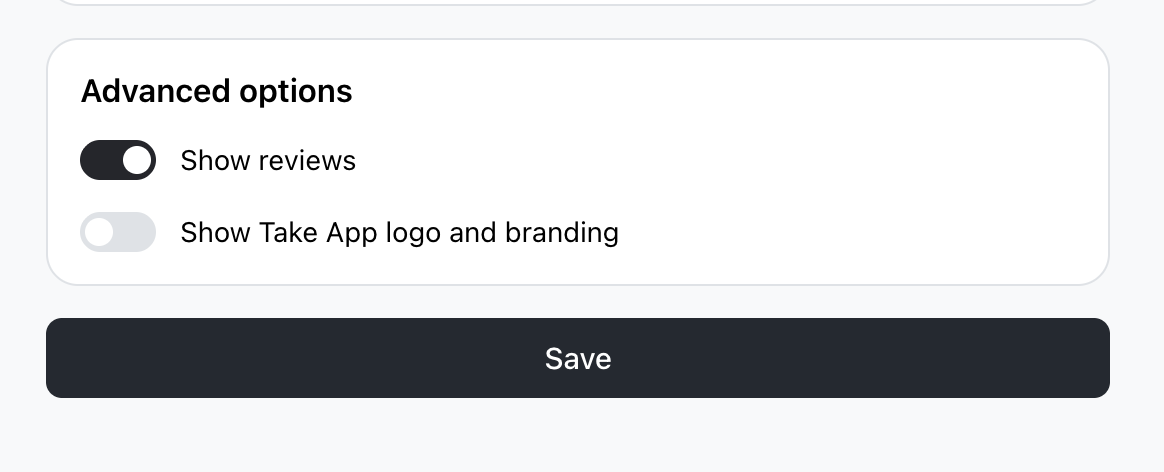 Removing Take App logo
