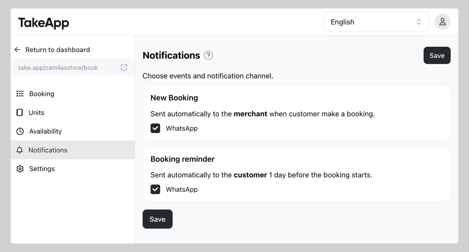 Booking