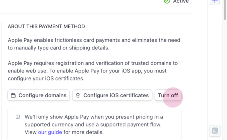 Change payment methods in Stripe