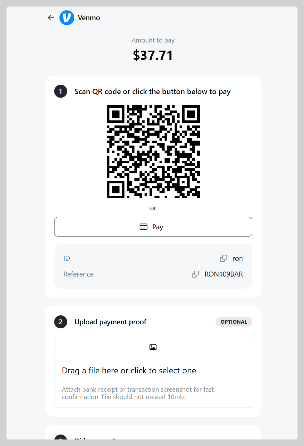 Venmo Payment