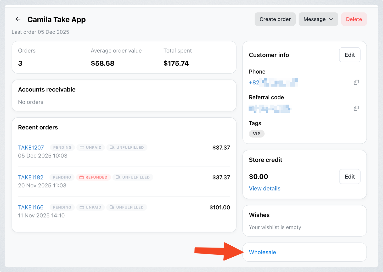 Wholesale Pricing for Multiple Customers