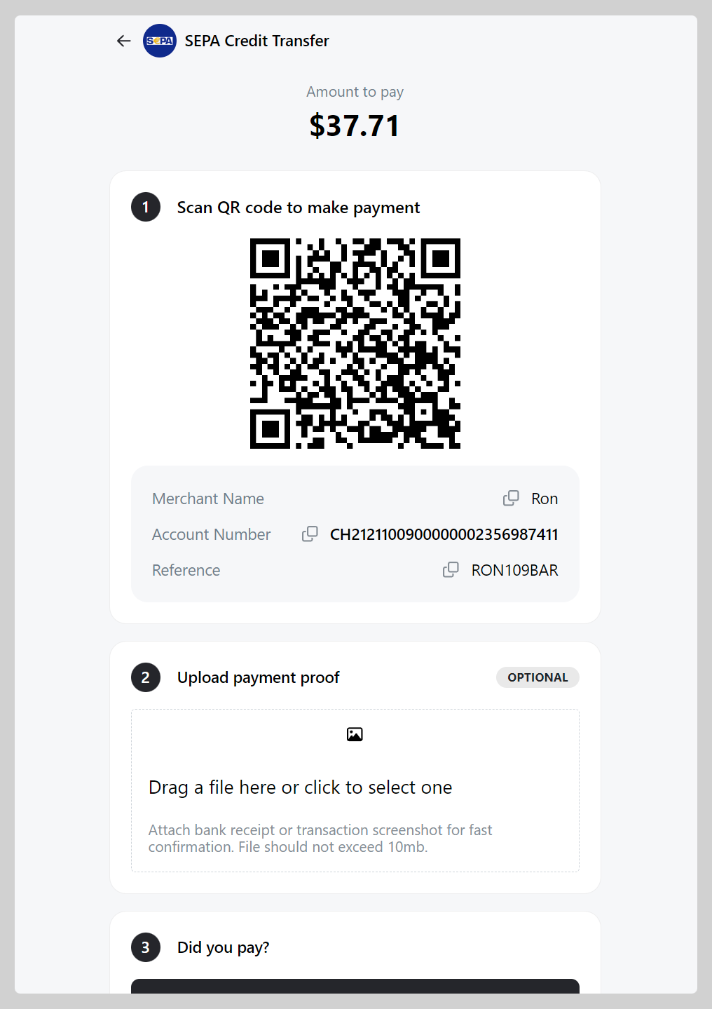 SEPA Payment