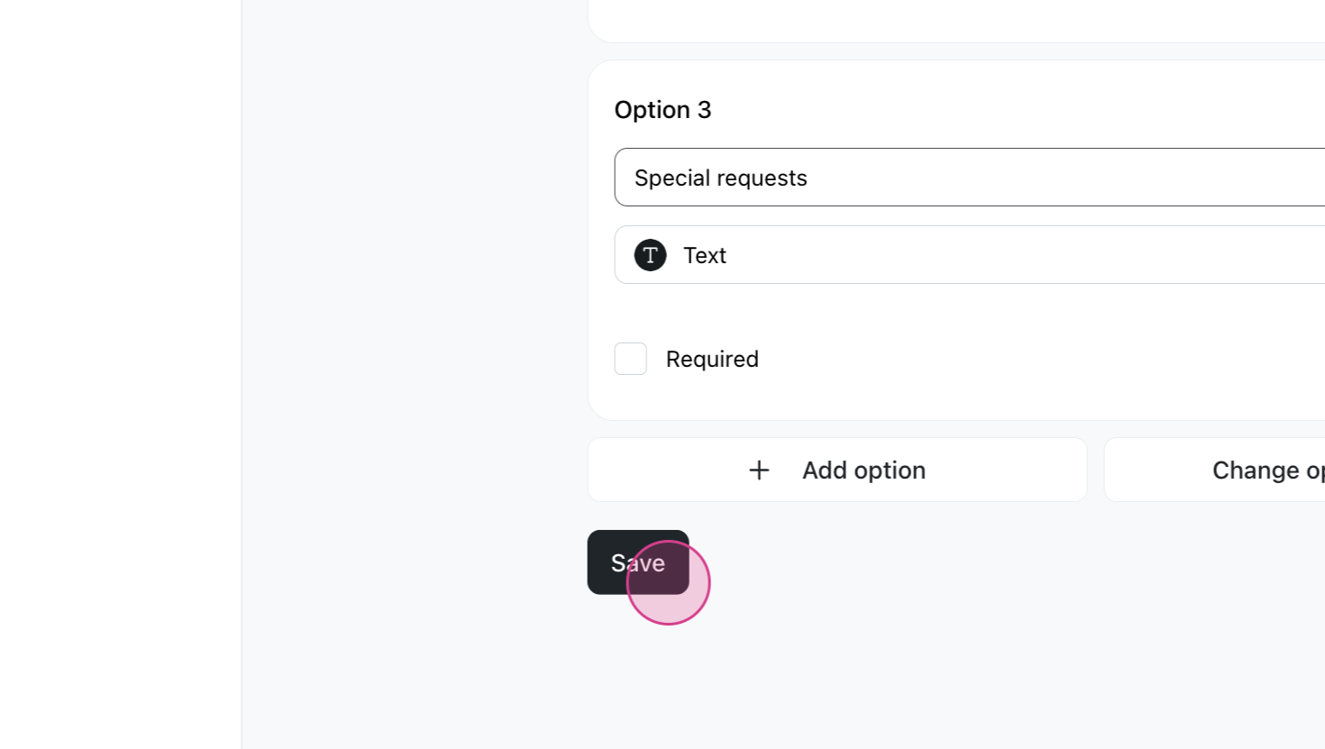 Add product variant and options