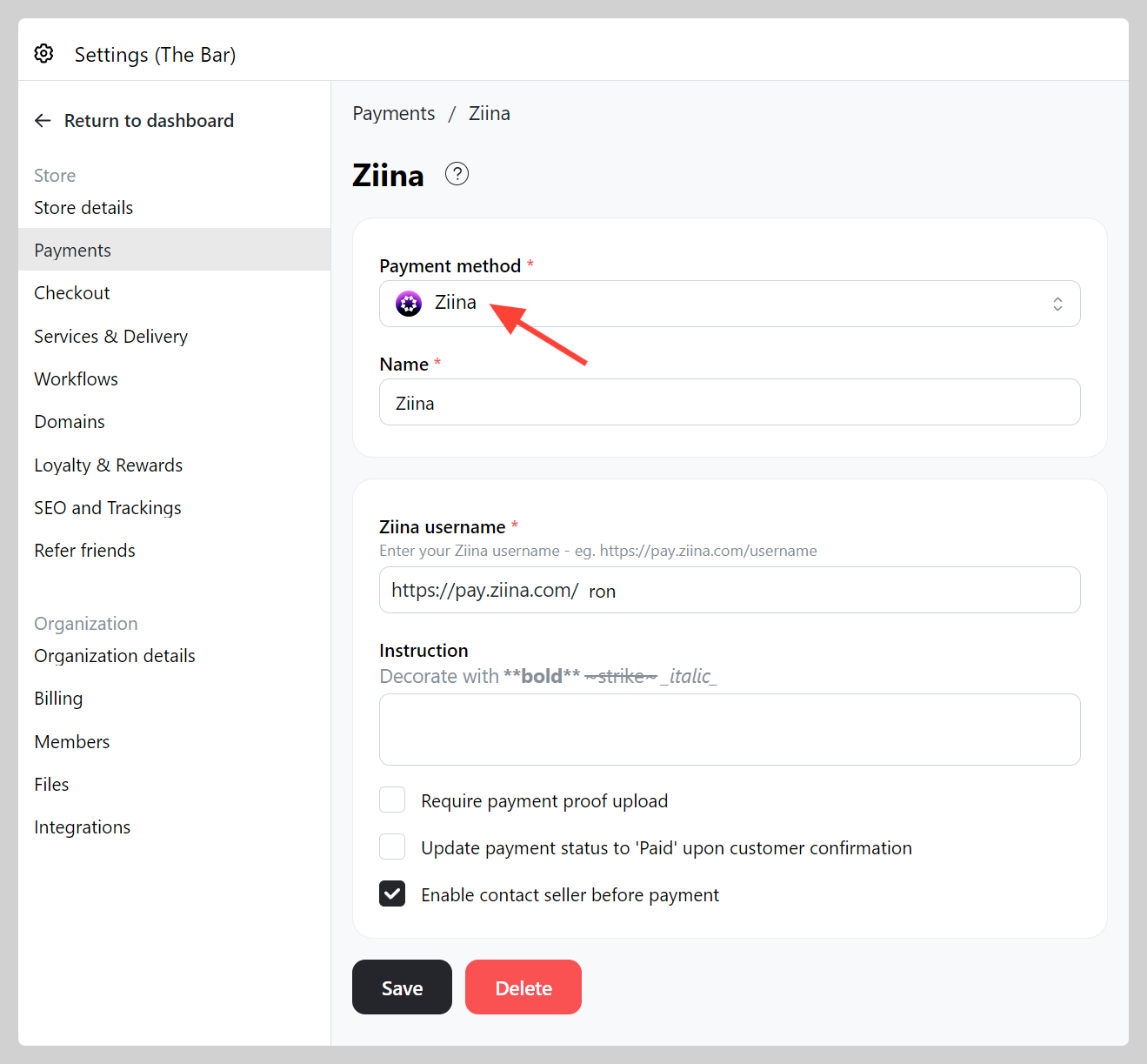 Ziina Payment