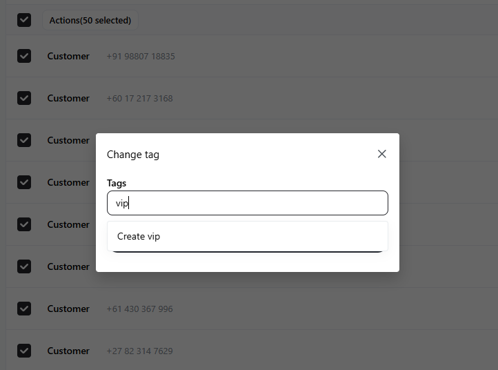 Customer tagging