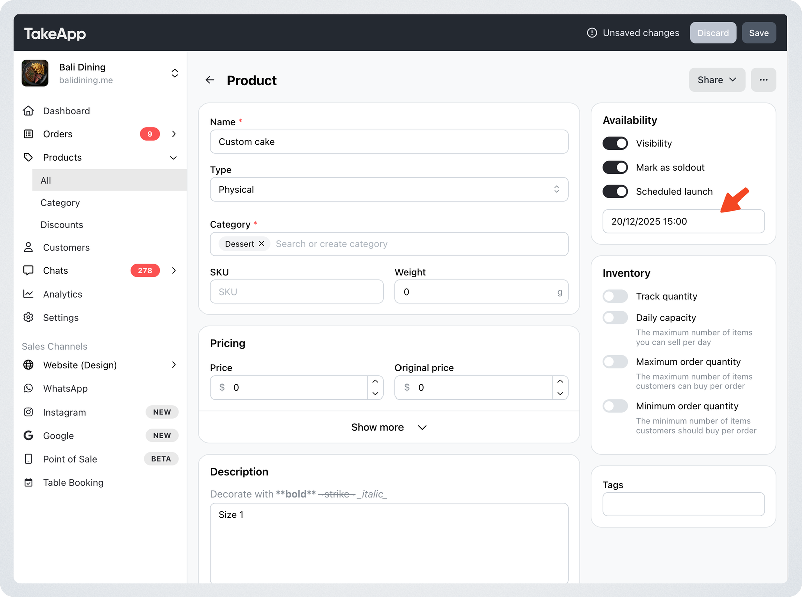 Product drop - Scheduled Launch