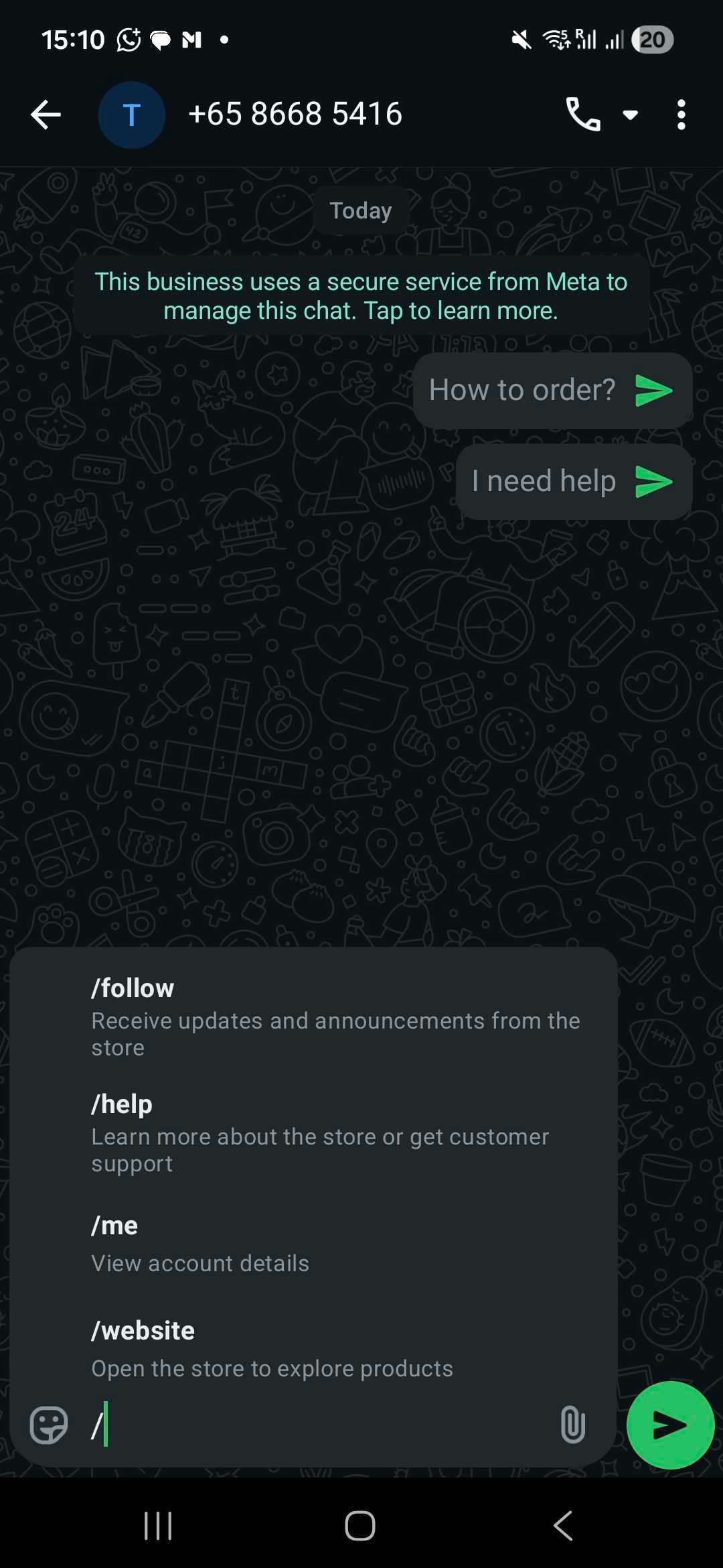 WhatsApp/Instagram Icebreakers and Shortcuts