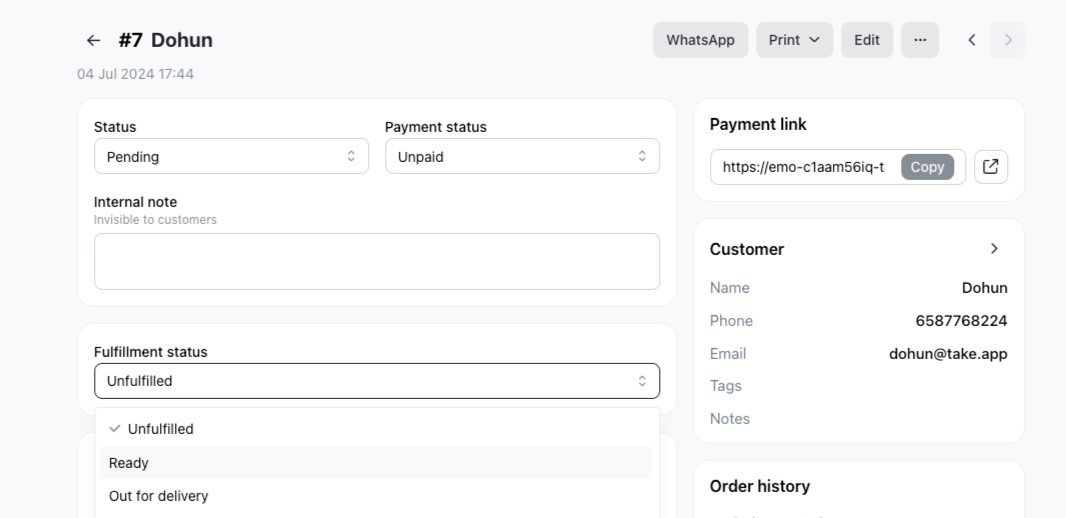 Fulfillment Workflow