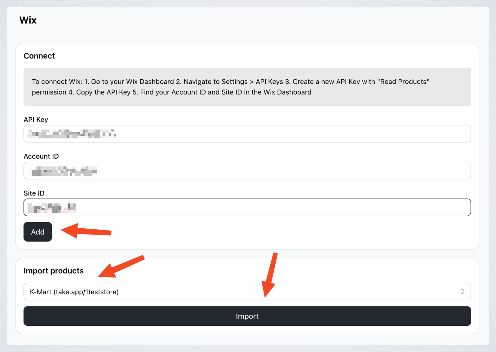 Wix Integration