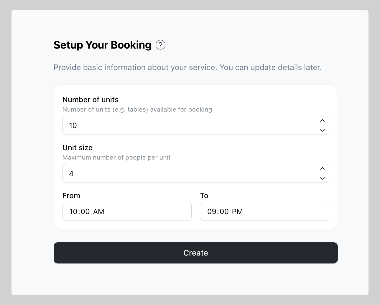 Booking