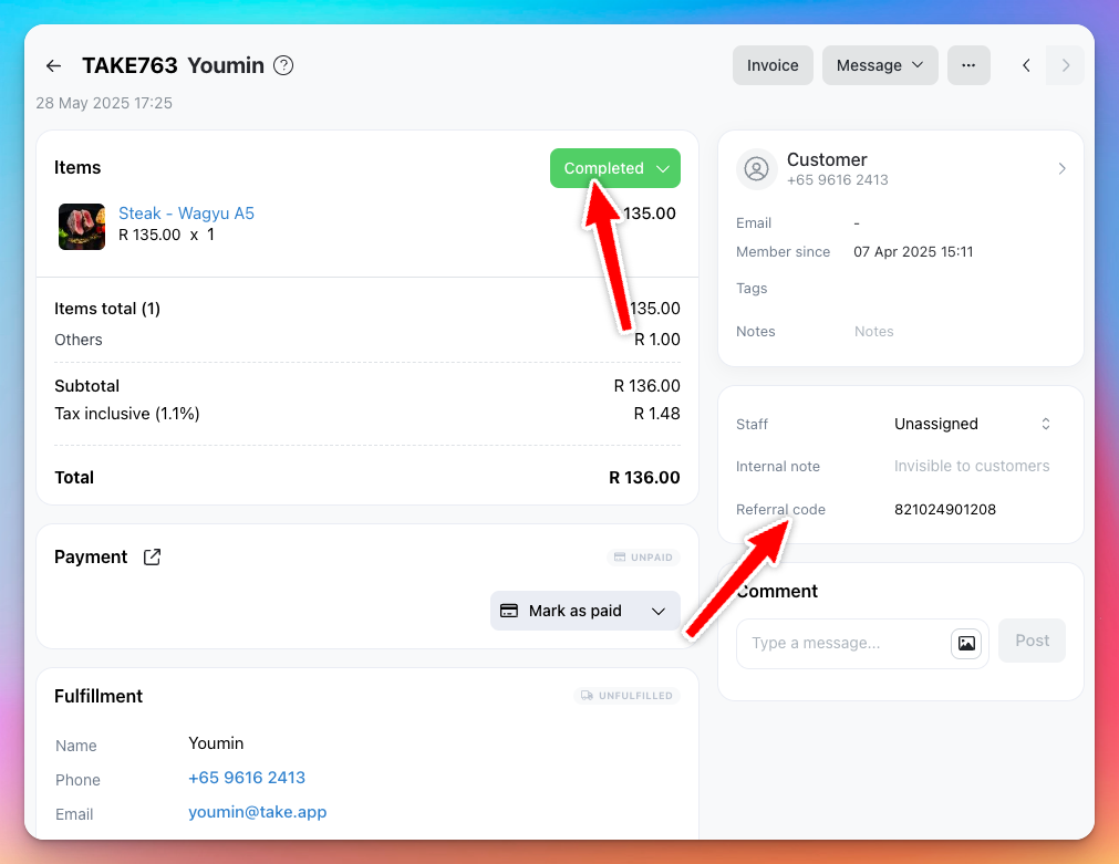 Referral Rewards - Referral Code and Link