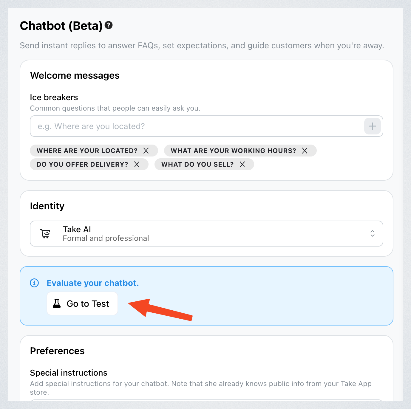 Chatbot (Beta)