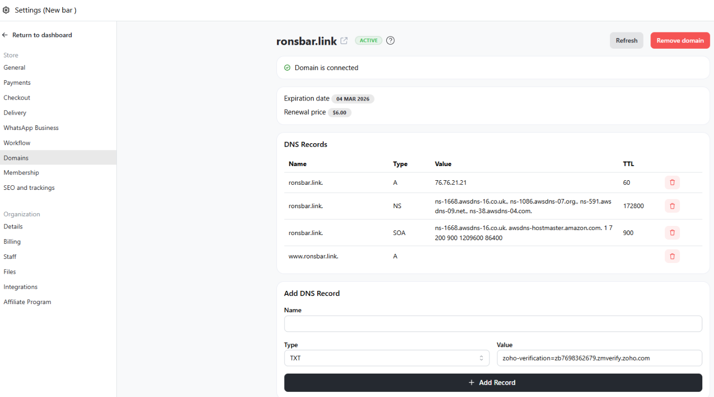 Create a domain-based email