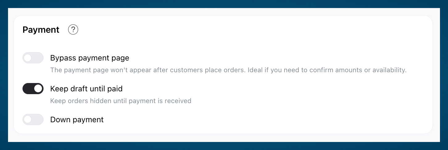 Keep Orders Hidden Until Paid
