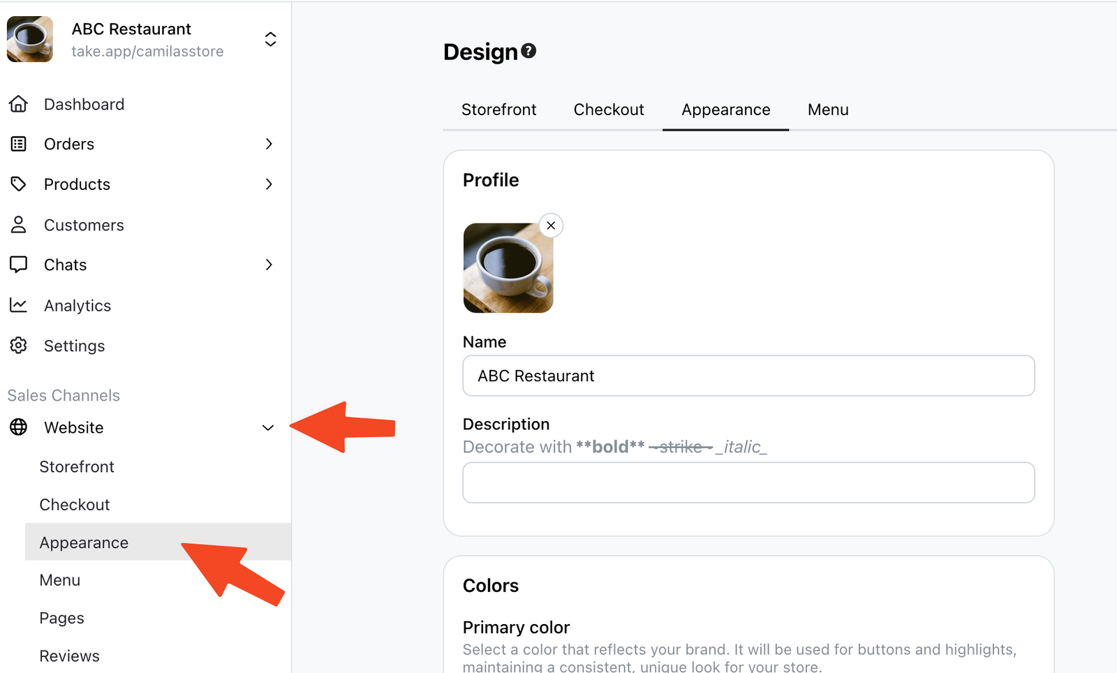 Removing Take App logo