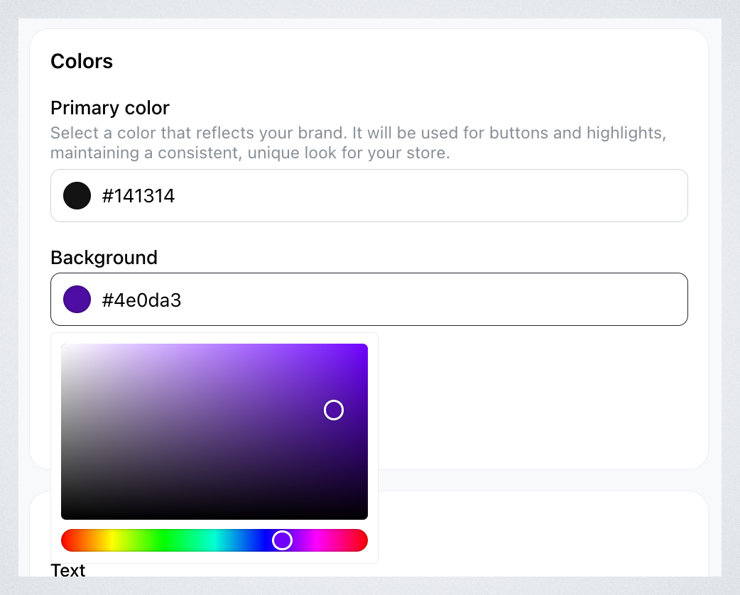 Changing background color or image