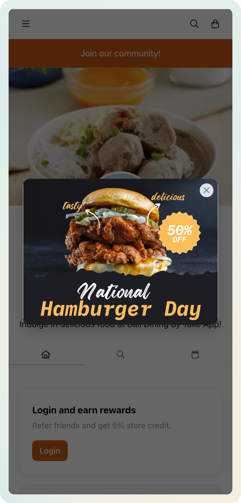 Popup Banner