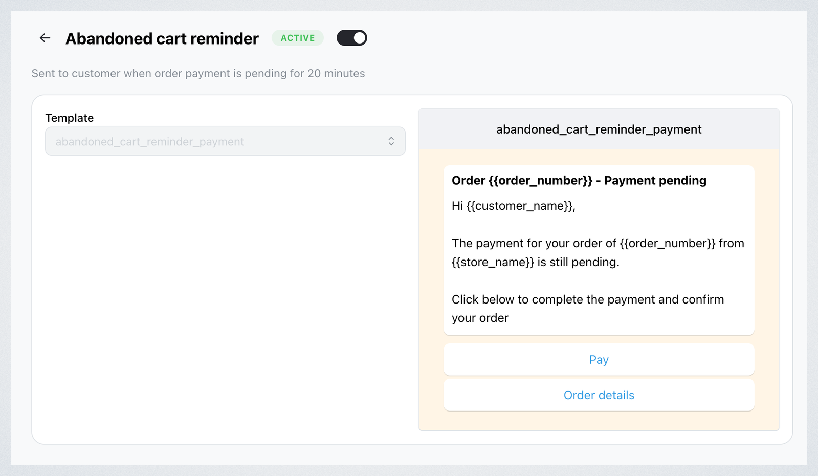 Payment recovery workflow