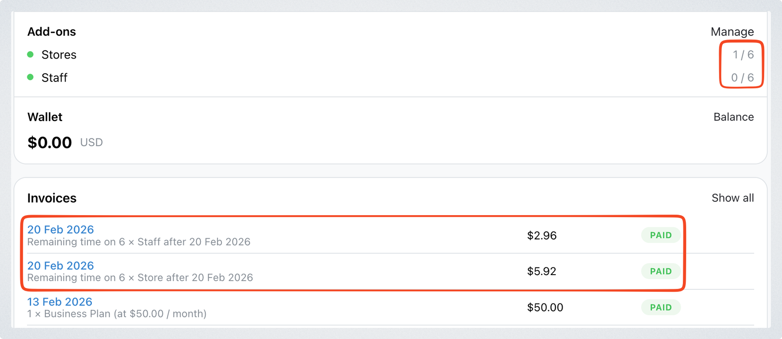 Plan limits and Usage Add-Ons