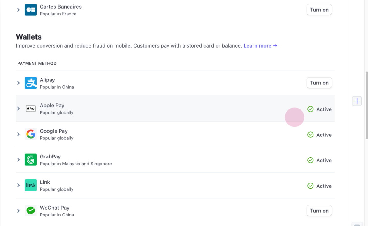 Stripe payment
