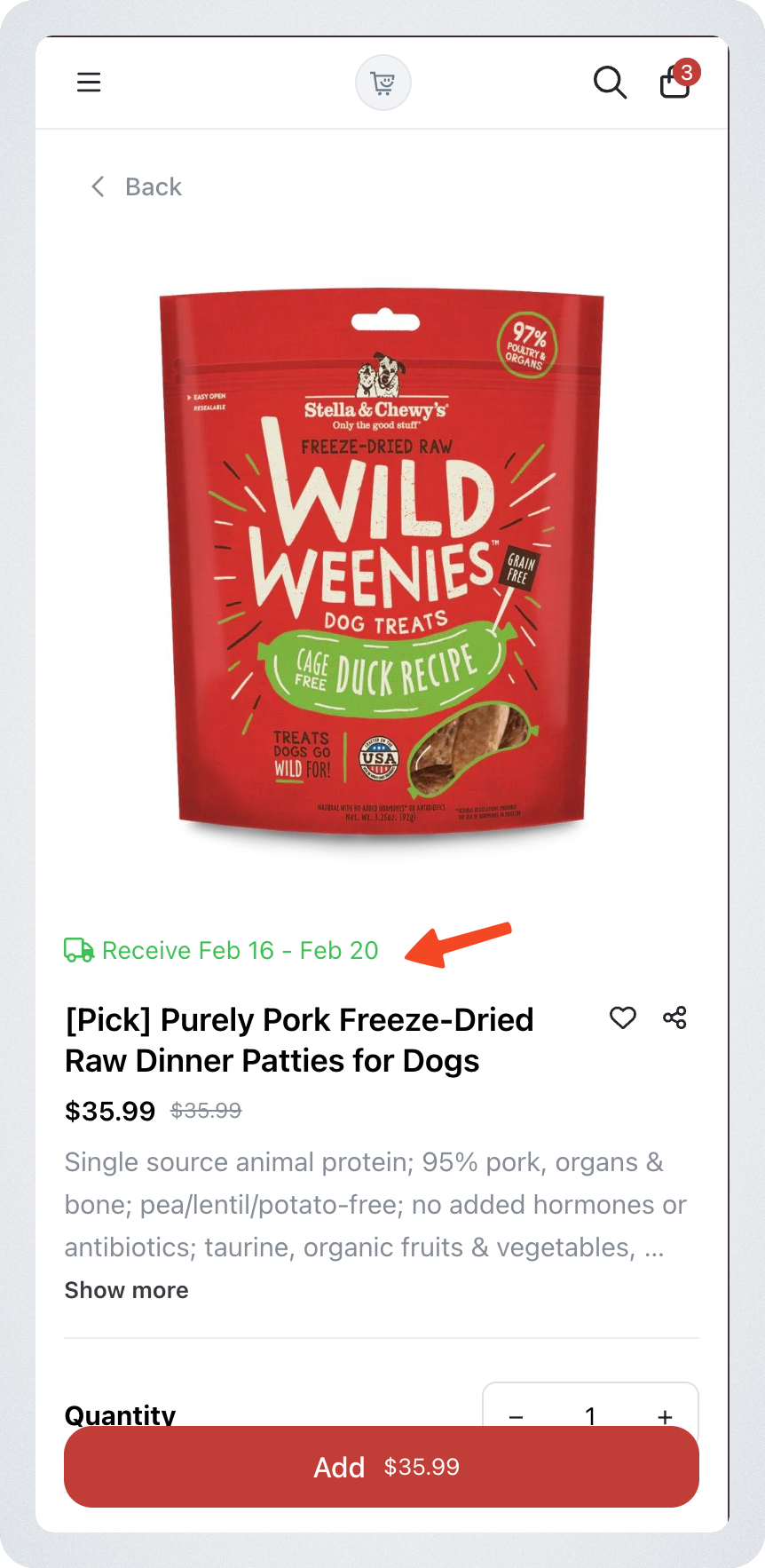 Pre-order Products (Delivery Date Range)