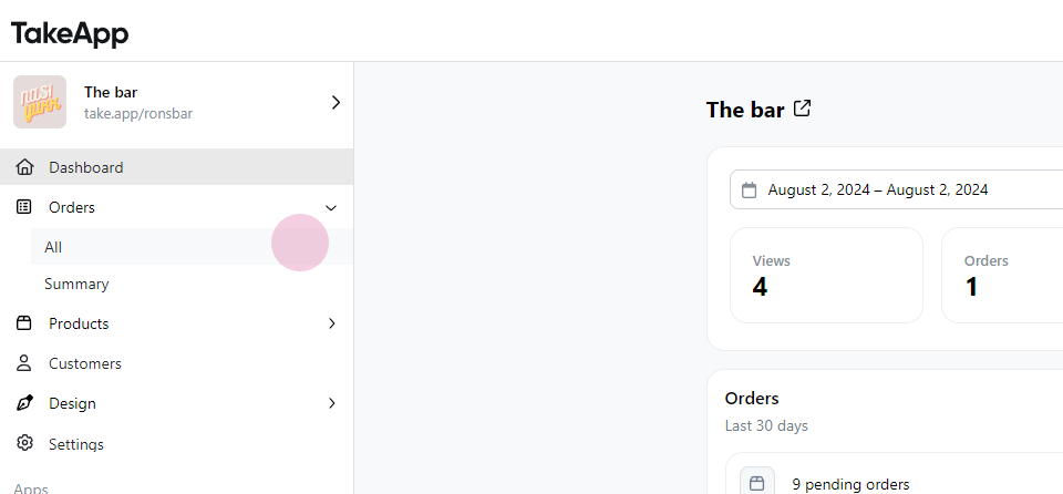Download orders as PDF files