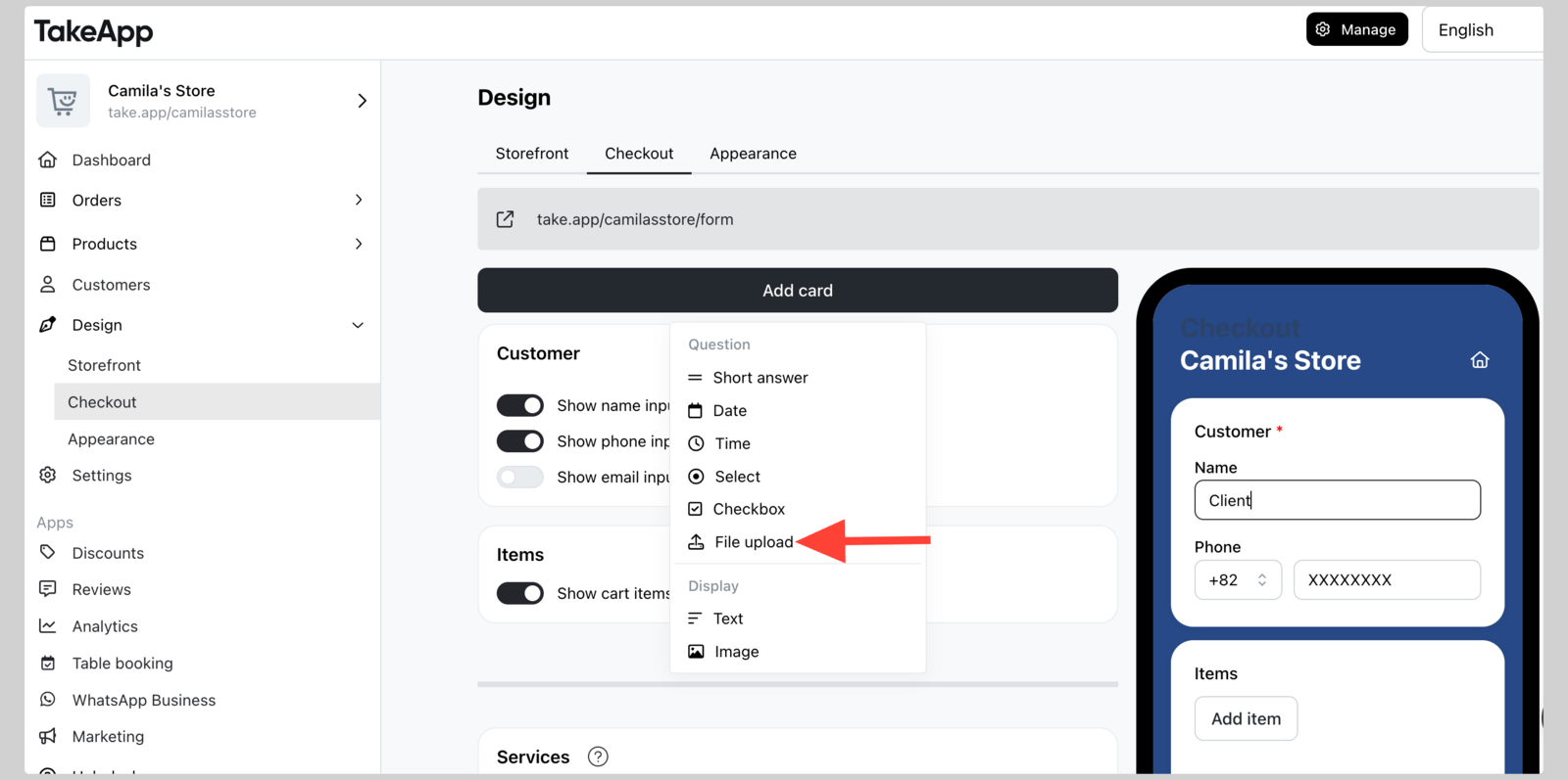 Upload images or files for buyer