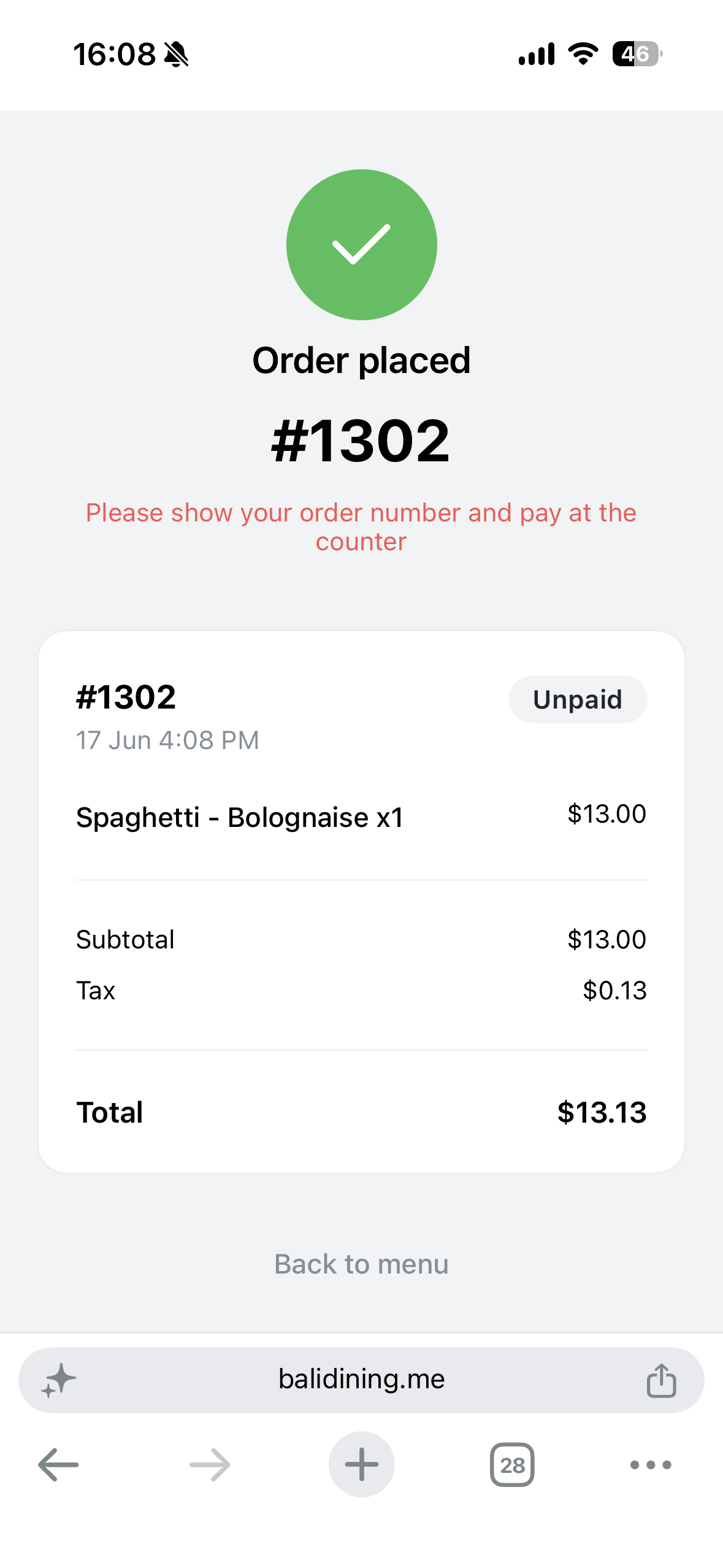 Dine-in QR Ordering
