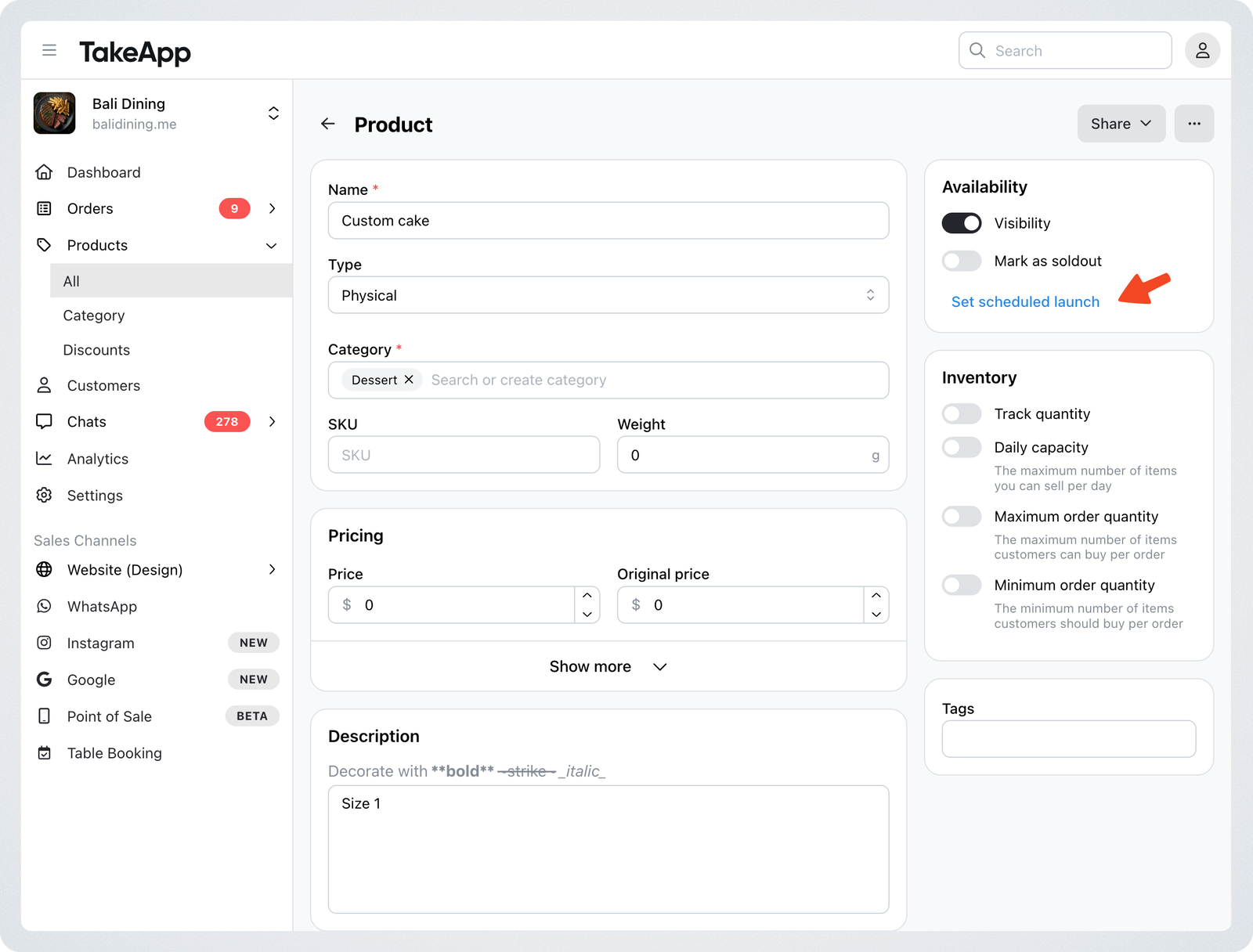 Product drop - Scheduled Launch