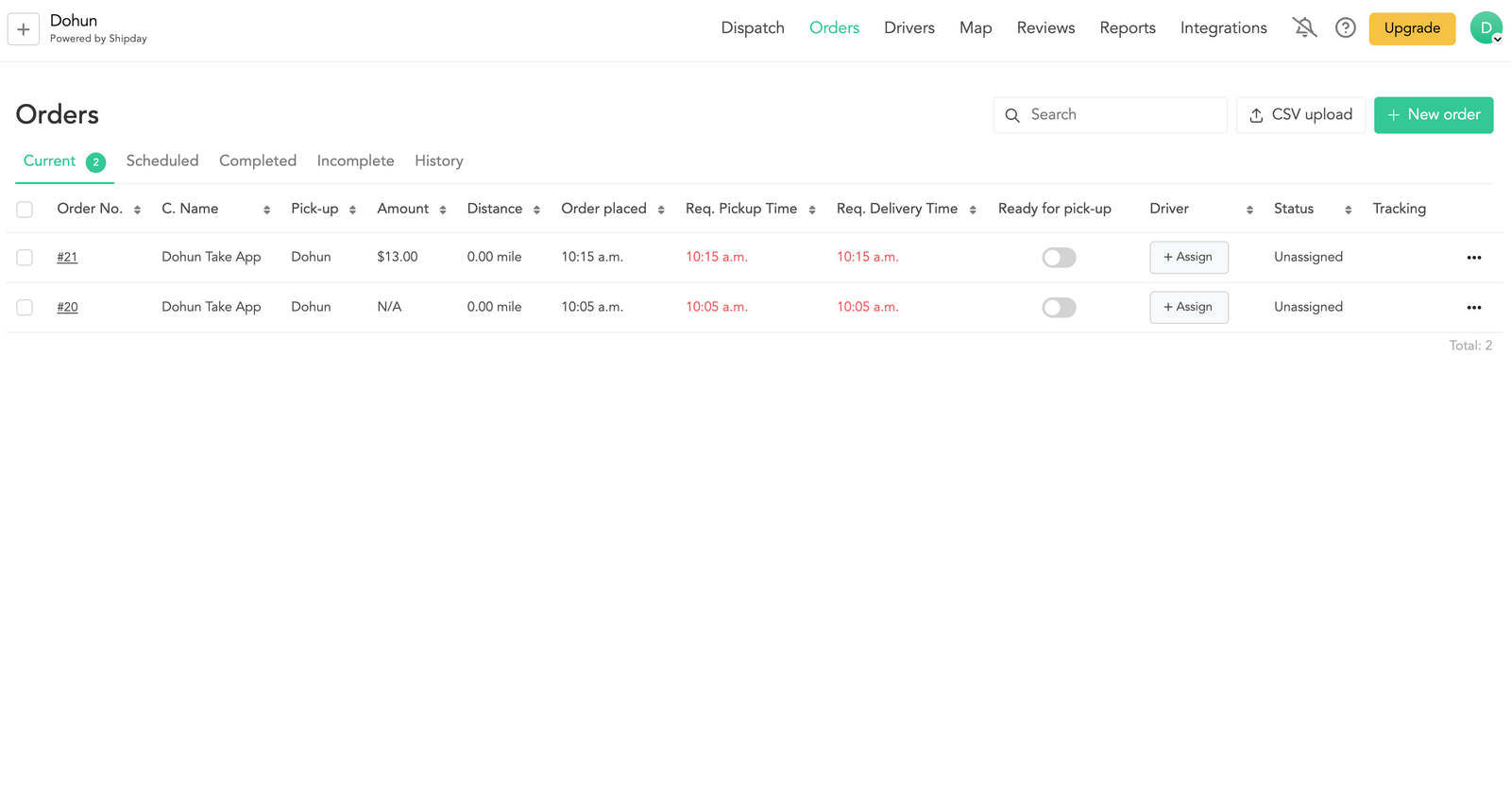 Shipday Integration