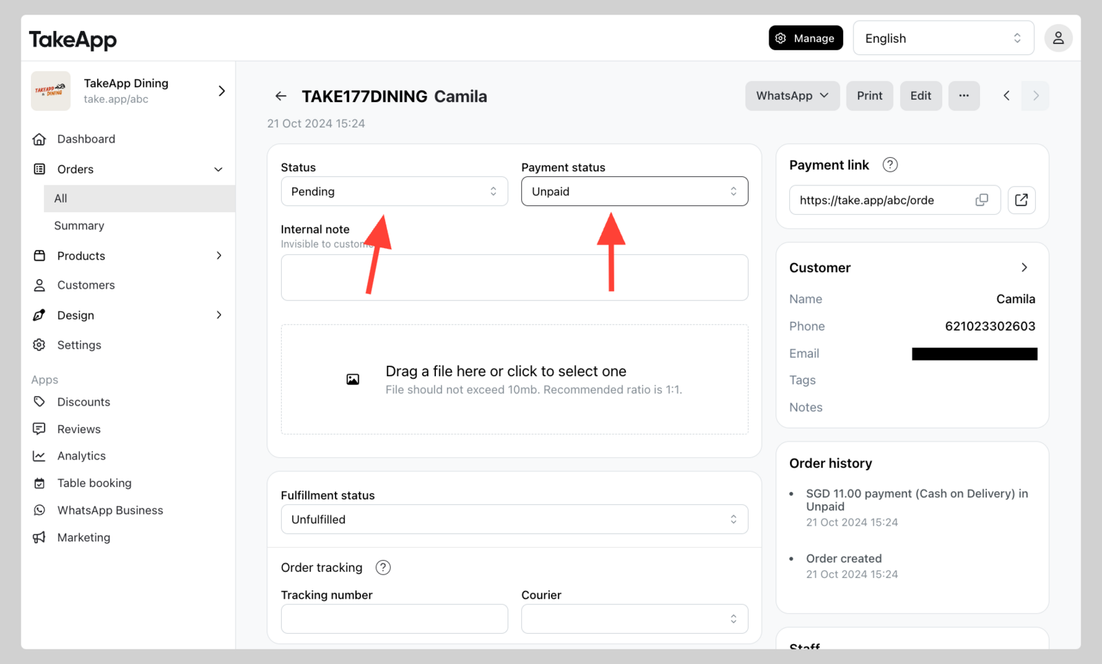 Manage Orders