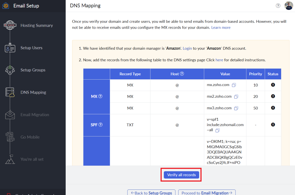 Create a domain-based email