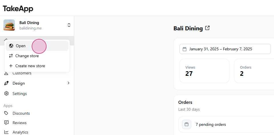 Create orders