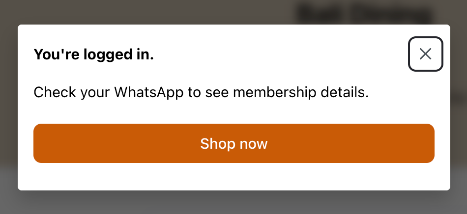 Membership login and approval (end-user)