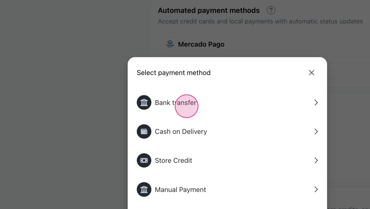 Add payment methods