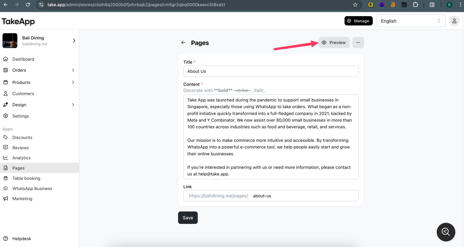 Custom Pages