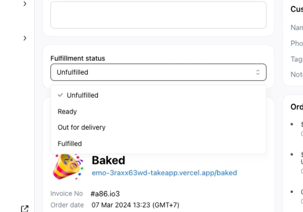 Order fulfillment
