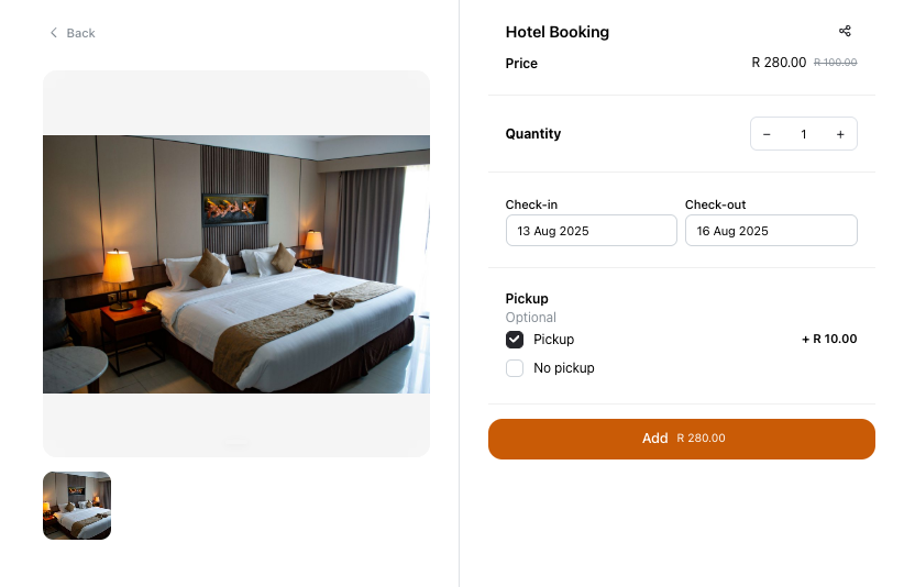 Booking Products